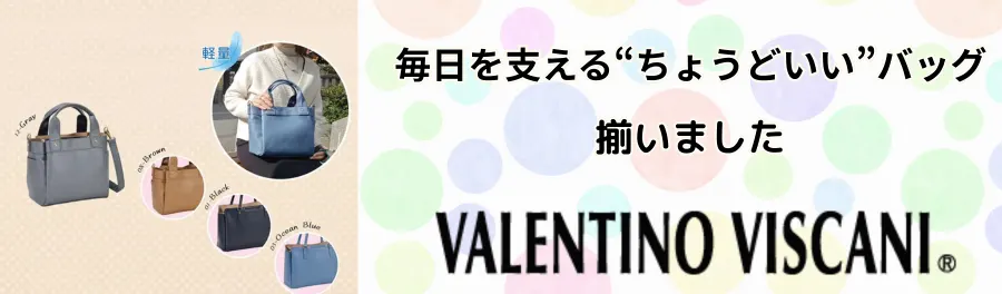 VALENTINO VISCANI ライトバッグシリーズ